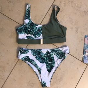 Palm swim suit